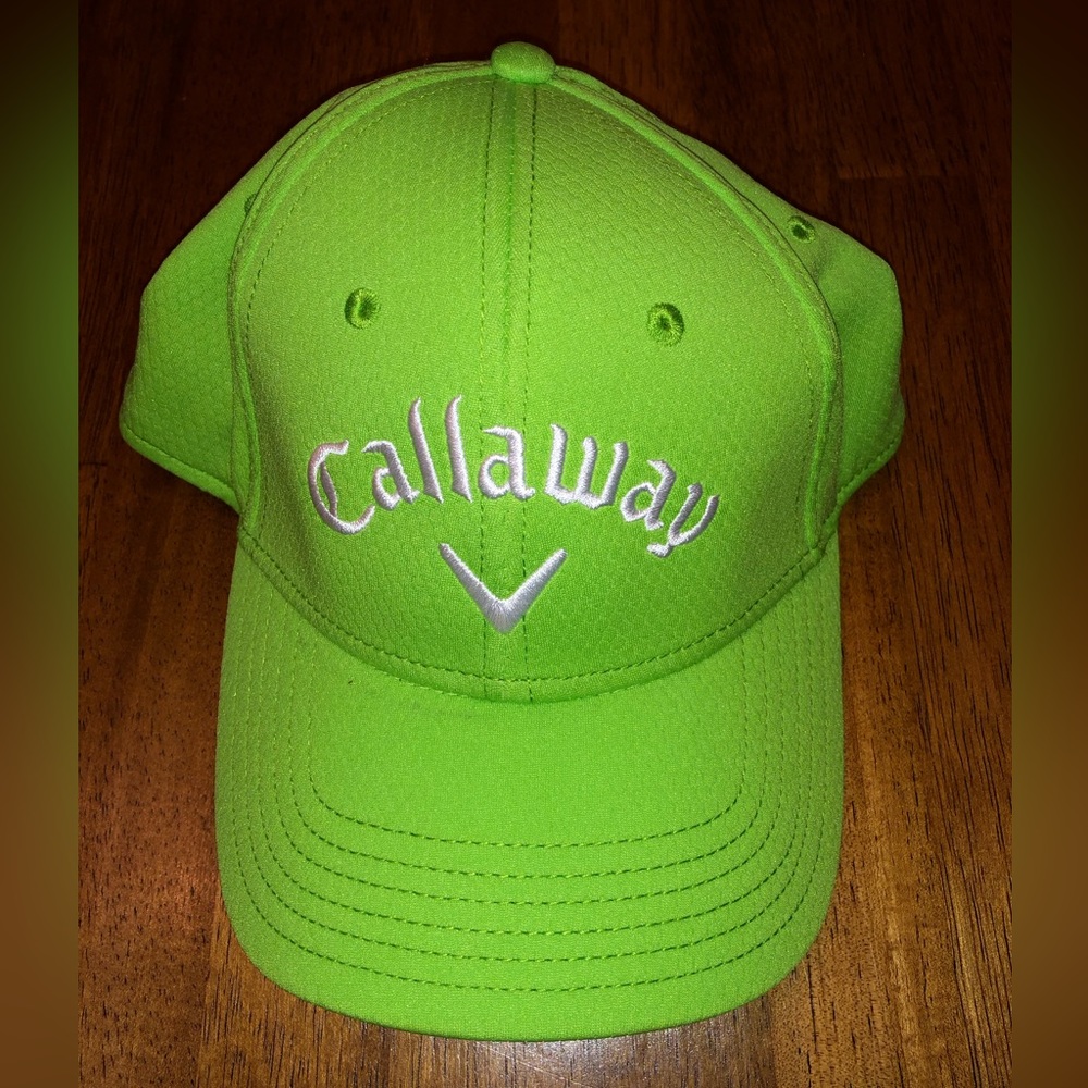 Worn 1x - EUC - Callaway Lime Green Golf Hat